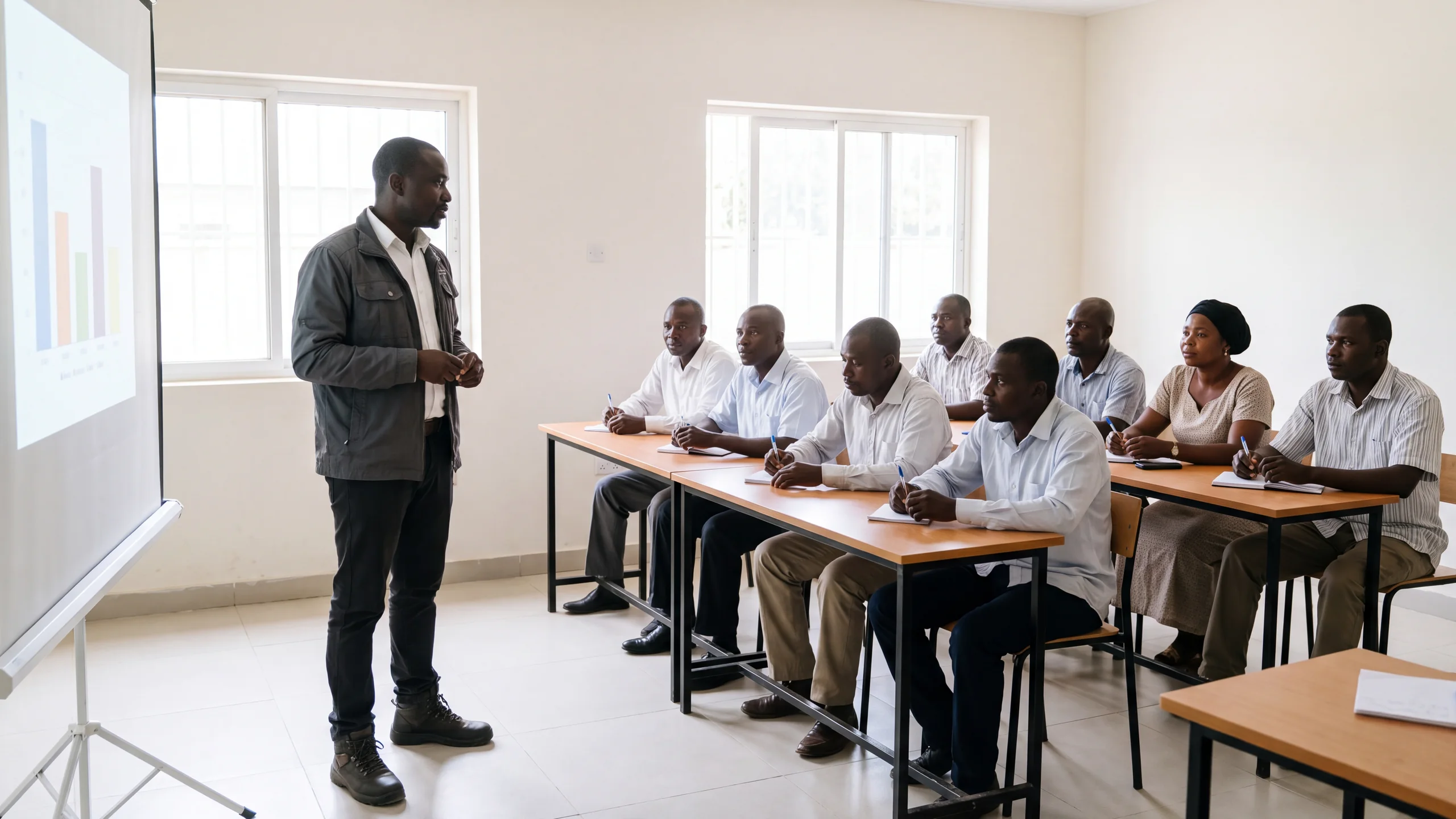 Farmers at a Farmci training session